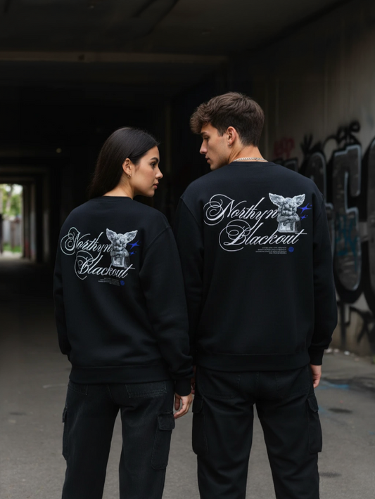 Northyn Blackout Printed Oversized Premium Sweatshirt