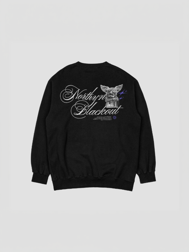 Northyn Blackout Printed Oversized Premium Sweatshirt