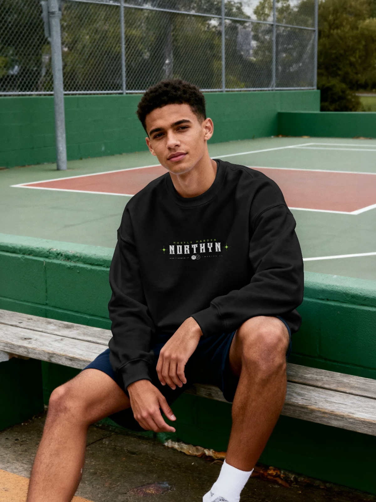 Hustle Harder Money Printed Oversized Premium Sweatshirt