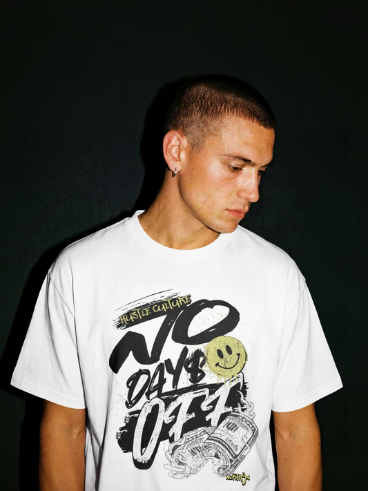 No Days Off Printed Oversized T-Shirt