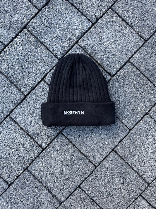 NORTHYN Embroidered Ribbed Beanie Hat