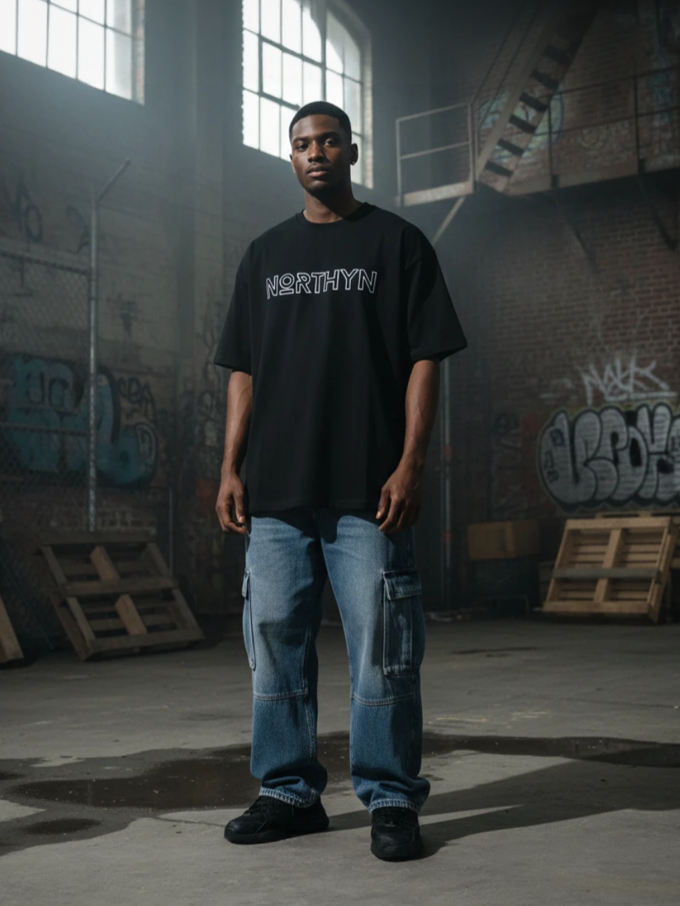 NORTHYN Embroidery Outline Oversized T-Shirt