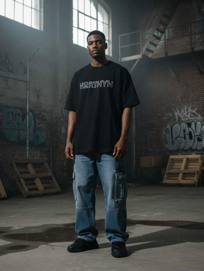 NORTHYN Embroidery Outline Oversized T-Shirt